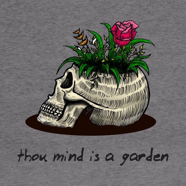 skull mind garden by HurdyGurdy